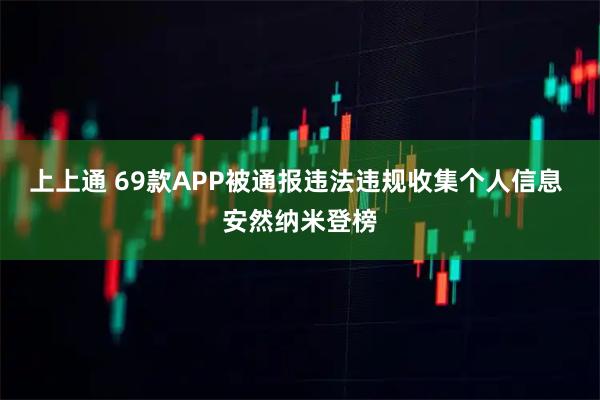 上上通 69款APP被通报违法违规收集个人信息 安然纳米登榜